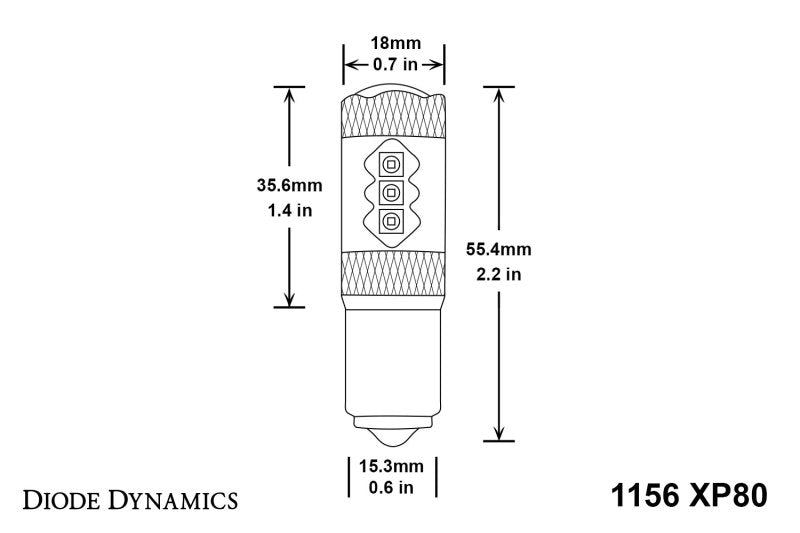 Diode Dynamics 1156 XP80 LED Bulb - Red (Single) Diode Dynamics