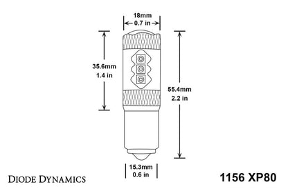 Diode Dynamics 1156 XP80 LED Bulb - Red (Single) Diode Dynamics