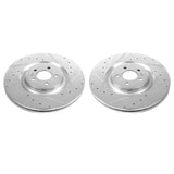 Power Stop 13-14 Ford Mustang Front Evolution Drilled & Slotted Rotors - Pair