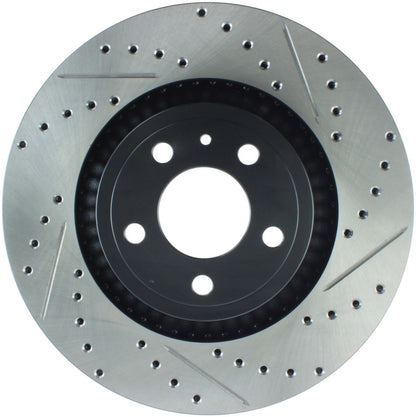 StopTech Slotted & Drilled Sport Brake Rotor - 2015 Ford Mustang Non-Brembo - Front Left - eliteracefab.com