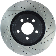 StopTech Slotted & Drilled Sport Brake Rotor - 2015 Ford Mustang Non-Brembo - Front Left - eliteracefab.com