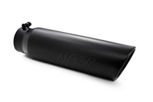 Load image into Gallery viewer, MBRP Universal 5in OD Angled Rolled End 4in Inlet 18in Lgth Black Finish Exhaust Tip - eliteracefab.com