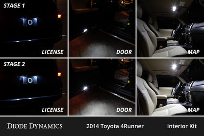 Diode Dynamics 10-24 Toyota 4Runner Interior LED Kit Cool White Stage 2 Diode Dynamics