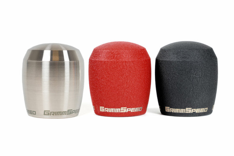 GrimmSpeed Stubby Shift Knob Stainless Steel (Raw) - M12x1.25 - eliteracefab.com