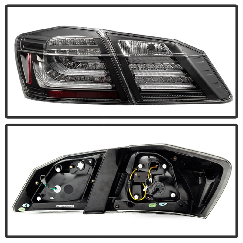 Spyder Honda Accord 2013-2015 4DR LED Tail Lights - Black ALT-YD-HA13LED-LED-BK - eliteracefab.com