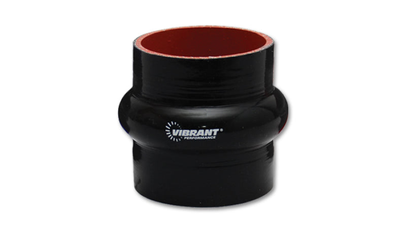 Vibrant 4 Ply Reinforced Silicone Hump Hose Connector - 4in I.D. x 3in long (BLACK) - eliteracefab.com