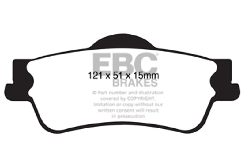 EBC 11+ Chevrolet Caprice 3.6 Redstuff Rear Brake Pads - eliteracefab.com