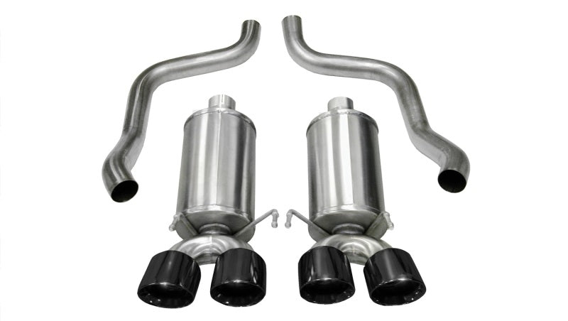 Corsa 05-08 Chevrolet Corvette C6 6.0L V8 Black Xtreme Axle-Back Exhaust - eliteracefab.com