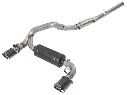 aFe Takeda 3in 304 SS Cat-Back Exhaust System w/ Carbon Fiber Tips 16-18 Ford Focus RS I4-2.3L (t) aFe