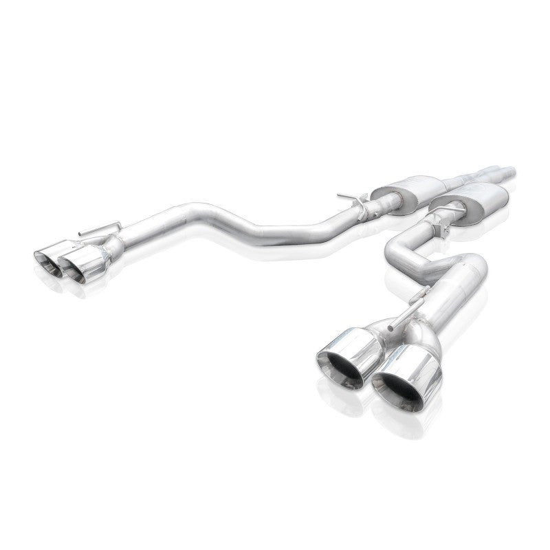 Stainless Works 15-19 Dodge Challenger 6.2L/6.4L Hemi 3in Redline Catback X-Pipe w/4in Quad Tips Stainless Works