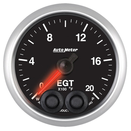 Autometer Elite 52mm 0-2000 Deg F Full Sweep Electronic Exhuast Gas Temperature Gauge 5645