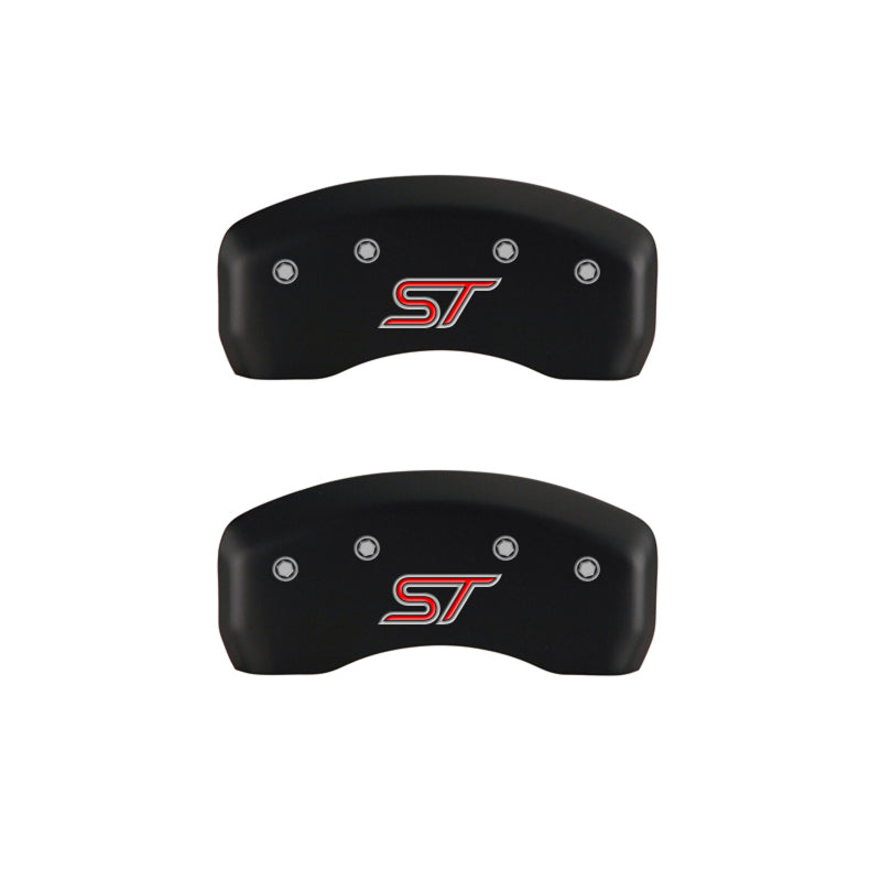 MGP 4 Caliper Covers Engraved Front & Rear ST Red finish silver ch - eliteracefab.com