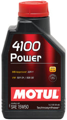 Motul 1L Engine Oil 4100 POWER 15W50 - VW 505 00 501 01 - MB 229.1 - eliteracefab.com
