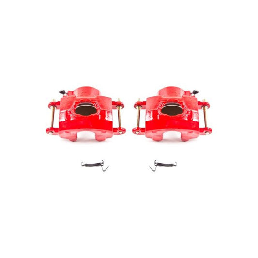 Power Stop 94-96 Chevrolet Impala Front Red Calipers w/o Brackets - Pair - eliteracefab.com