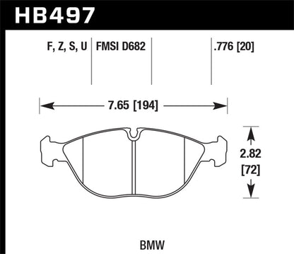 Hawk Performance HPS 5.0 Front Brake Pads - HB497B.776 Hawk Performance