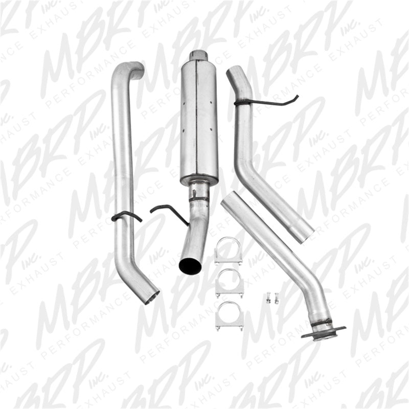 MBRP 2003-2007 Chev/GMC 1500 Classic 4.8/5.3L EC/CC-SB Cat Back Single Side AL P Series Exhaust - eliteracefab.com