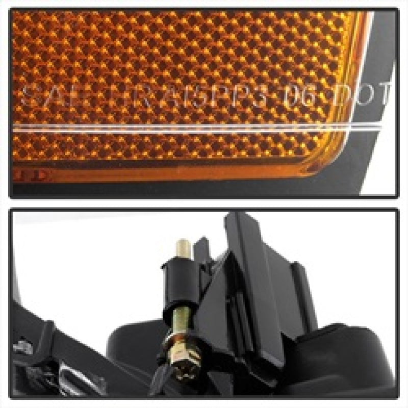 Xtune Dodge Ram 1500 02-05 Amber Crystal Headlights Black HD-JH-DR02-AM-BK - eliteracefab.com