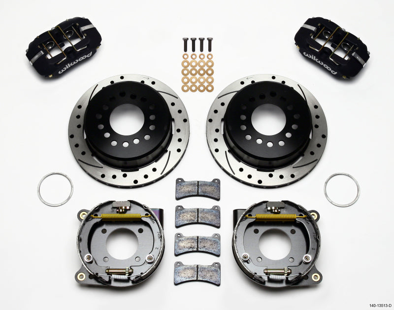 Wilwood Dynapro Low-Profile 11.00in P-Brake Kit Drilled BOP Axle 2.75in Bearing 2.75 Offset Wilwood