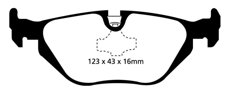 EBC 96-98 BMW Z3 1.9 Yellowstuff Rear Brake Pads - eliteracefab.com