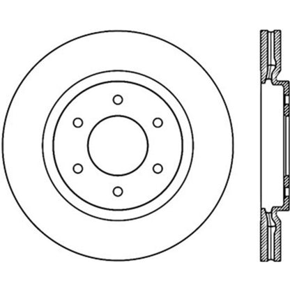 StopTech Power Slot 08-09 Infiniti QX4/QX56 / 07-09 Nissan Armada Left Front Slotted Cryo Rotor Stoptech