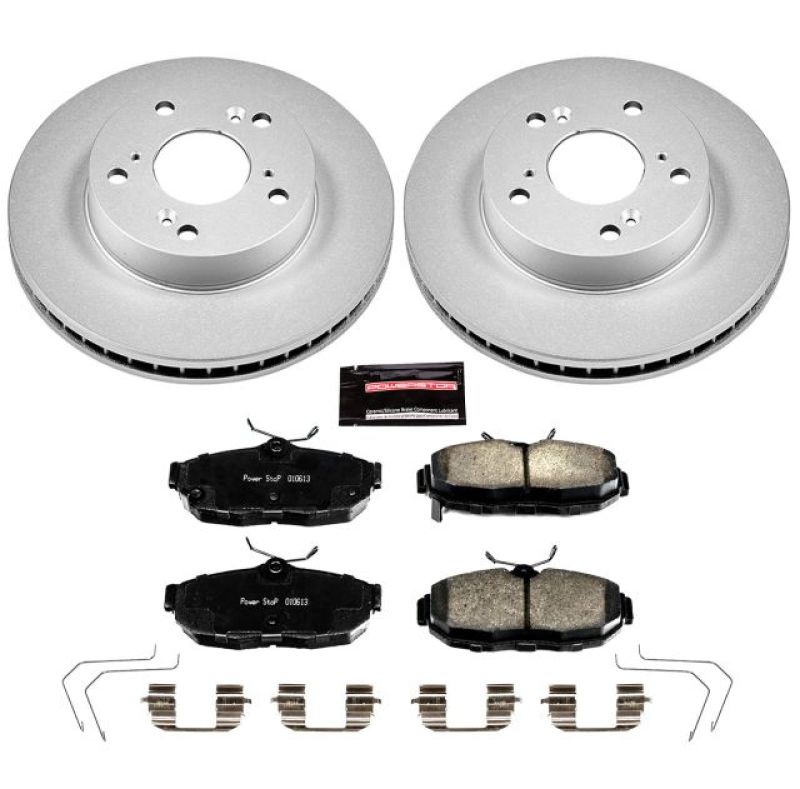 Power Stop 12-15 Honda Civic Front Z17 Evolution Geomet Coated Brake Kit - eliteracefab.com