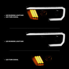 Load image into Gallery viewer, ANZO USA Toyota Tacoma Projector Headlights w/ Plank Style Design Black / Amber w/ DRL; 2016-2018 - eliteracefab.com