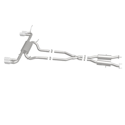 MagnaFlow Cat Back, SS, 2.5in, Quad Split Polish 4in tip 14-15 Jeep Grand Cherokee 3.6L/5.7L V6/V8 Magnaflow