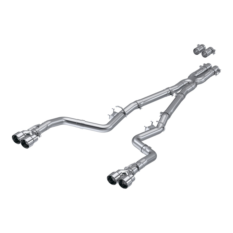 MBRP 15-21 Dodge Challenger 6.2L/6.4L 3in Race Series Cat-Back w/ Quad Tips AS Exhaust System - eliteracefab.com