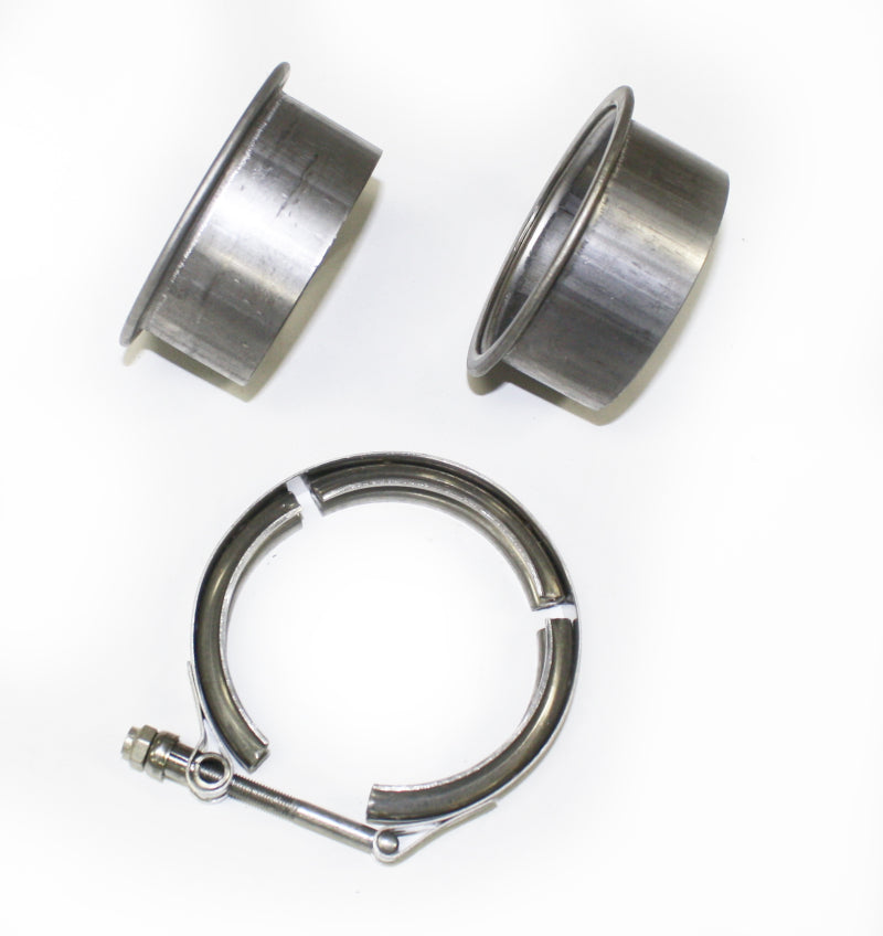 JBA 3in Stainless Steel V-Band Clamp & Flanges JBA