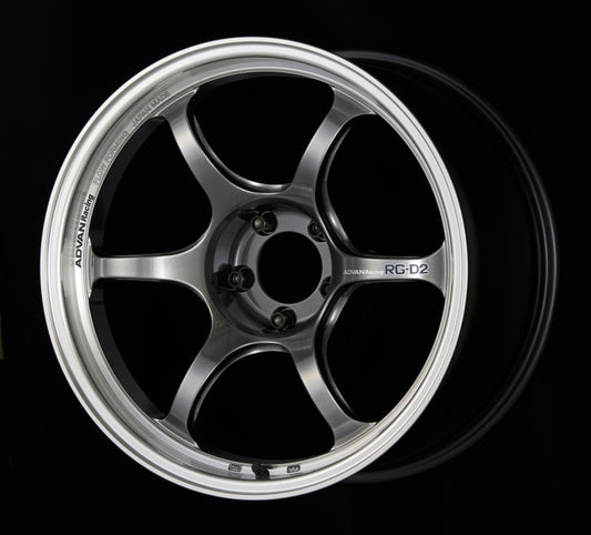 ADVAN Racing RG-D2 17x8 +37 5x114.3 Wheel - Machining & Racing Hyper Black - YAT7G37EHB