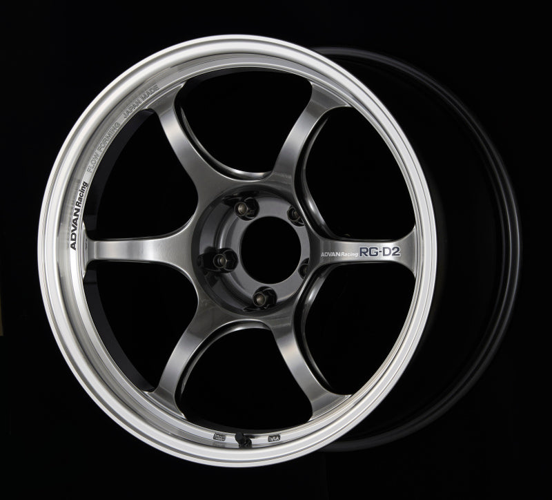 Advan YAT7E42AHB RG-D2 17x7.0 +42 4-100 Machining & Racing Hyper Black Wheel
