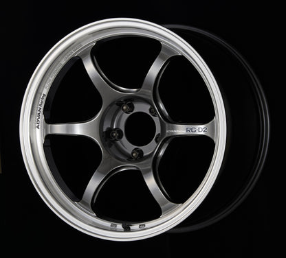 Advan YAT7E42AHB RG-D2 17x7.0 +42 4-100 Machining & Racing Hyper Black Wheel