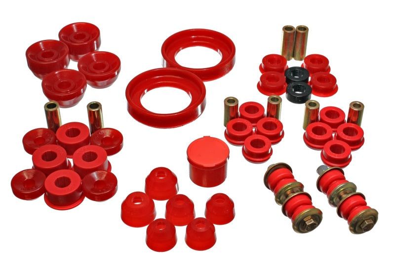 Energy Suspension 90-93 Honda Accord/Odyssey Red Hyper-Flex Master Bushing Set - eliteracefab.com