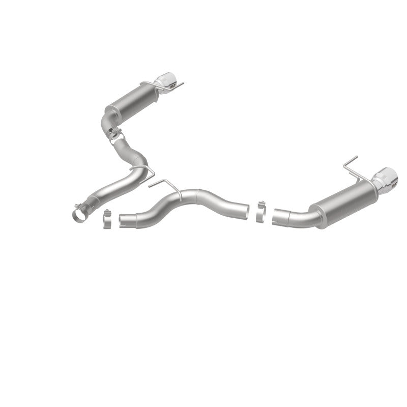 MagnaFlow Axle Back, SS, 3in, Competition, Dual Split Polished 4.5in Tip 2015 Ford Mustang GT V8 5.0 Magnaflow