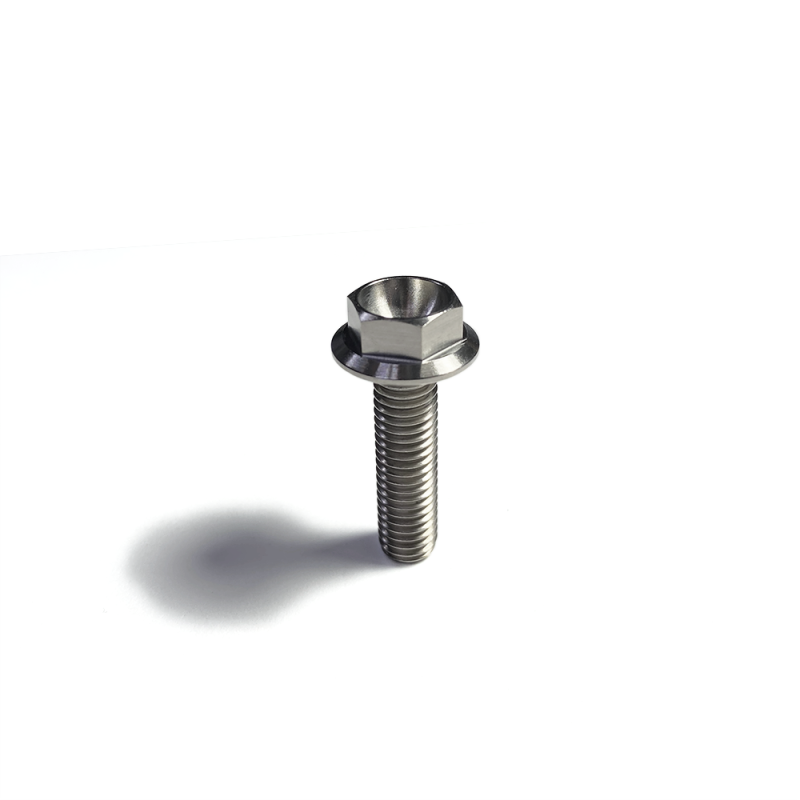 Ticon Industries Titanium Bolt Flanged M8x35x1.25TP 12mm 6pt Head