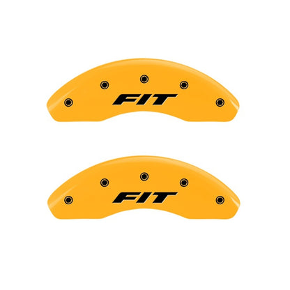 MGP Front set 2 Caliper Covers Engraved Front FIT Yellow finish black ch MGP
