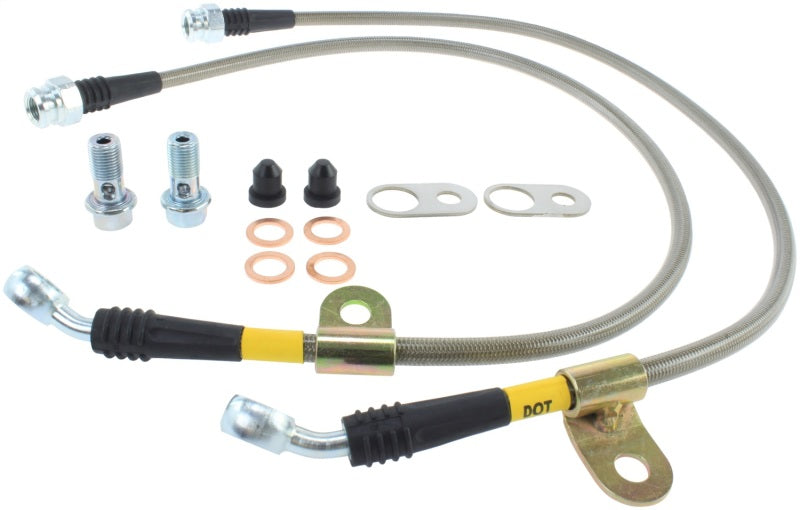 STOPTECH 06-15 MAZDA MIATA STAINLESS STEEL FRONT BRAKE LINE KIT FOR 4300, 950.45007 - eliteracefab.com