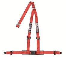 Load image into Gallery viewer, Sparco Belt 2in Red 3pt Blt-In - eliteracefab.com