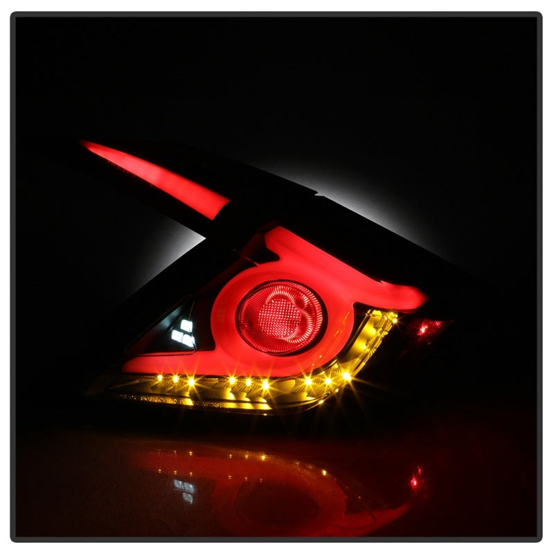 Spyder 16-19 Honda Civic 4 Door Light Bar LED Tail Lights - Black - ALT-YD-HC164D-LB-BK - eliteracefab.com