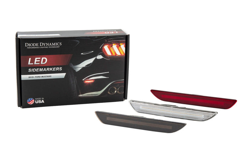Diode Dynamics 15-21 EU/AU Ford Mustang LED Sidemarkers - Smoked (Pair)