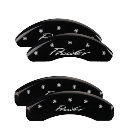 MGP 4 Caliper Covers Engraved Front & Rear Prowler Black finish silver ch MGP
