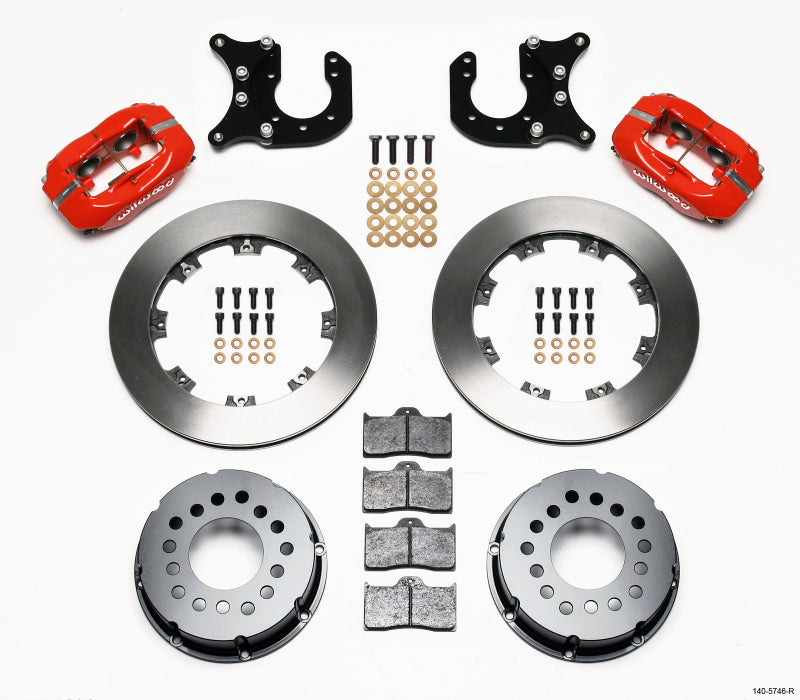 Wilwood Forged Dynalite P/S Rear Kit Red Chevy 12 Bolt-Spec 3.15in Brng Wilwood