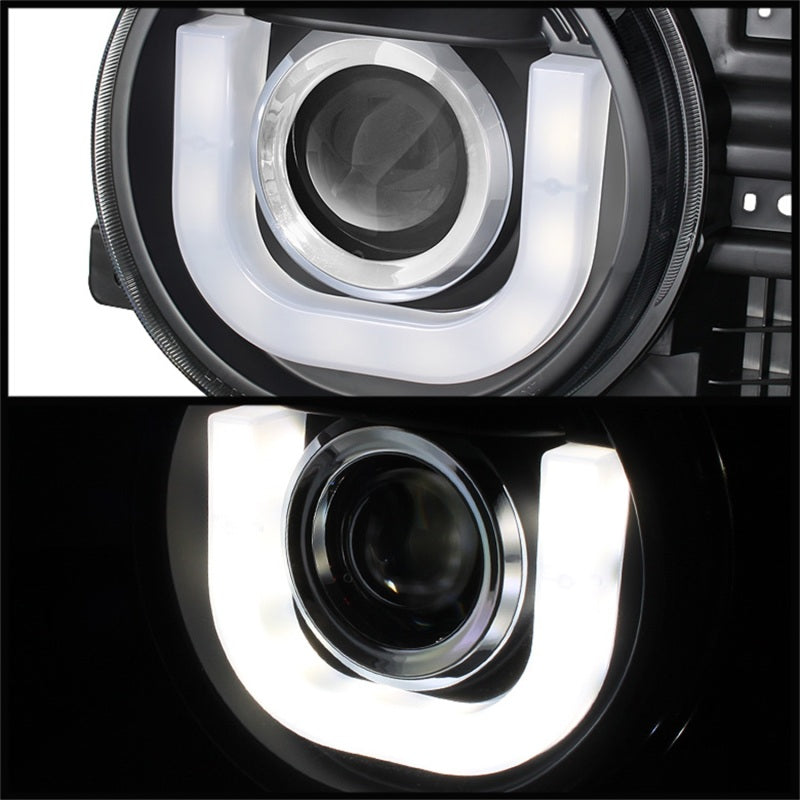 Spyder Toyota FJ Cruiser 07-14 Projector Halogen Model- 3D DRL LED Blk PRO-YD-TFJ07-3DDRL-BK - eliteracefab.com