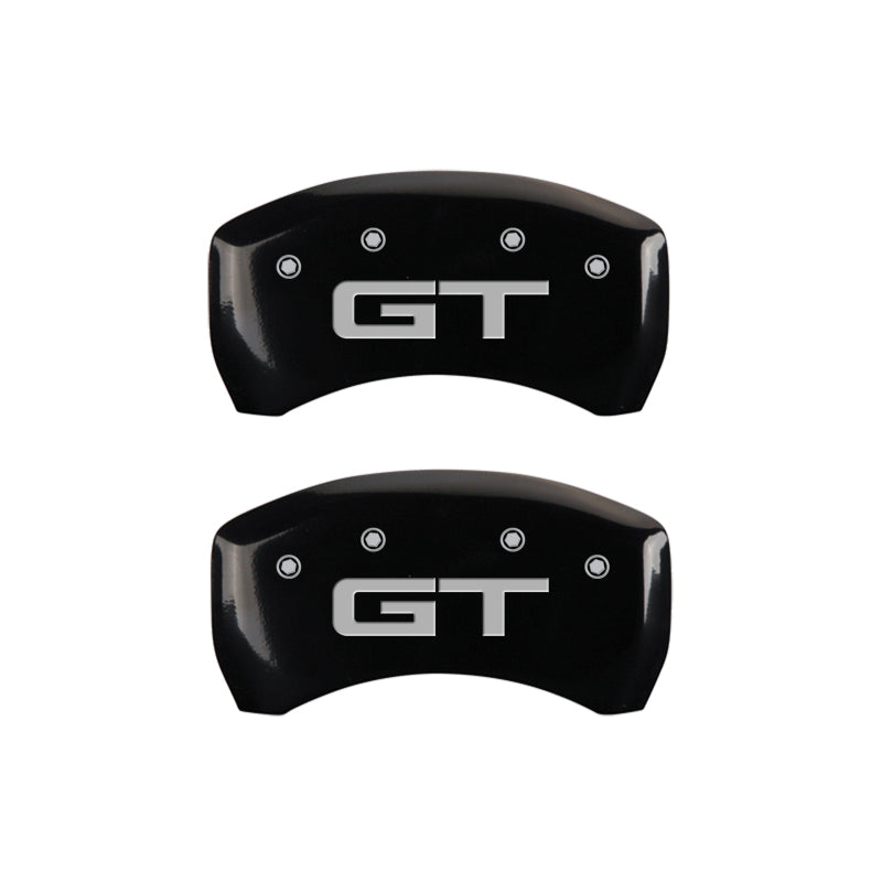 MGP 4 Caliper Covers Engraved Front 2015/Mustang Engraved Rear 2015/GT Black finish silver ch MGP