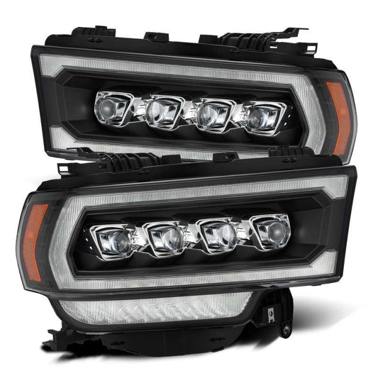 AlphaRex 880553 19-21 Ram 2500 NOVA LED Proj Headlights Plank Style Black w/Activ Light/Seq Signal/DRL