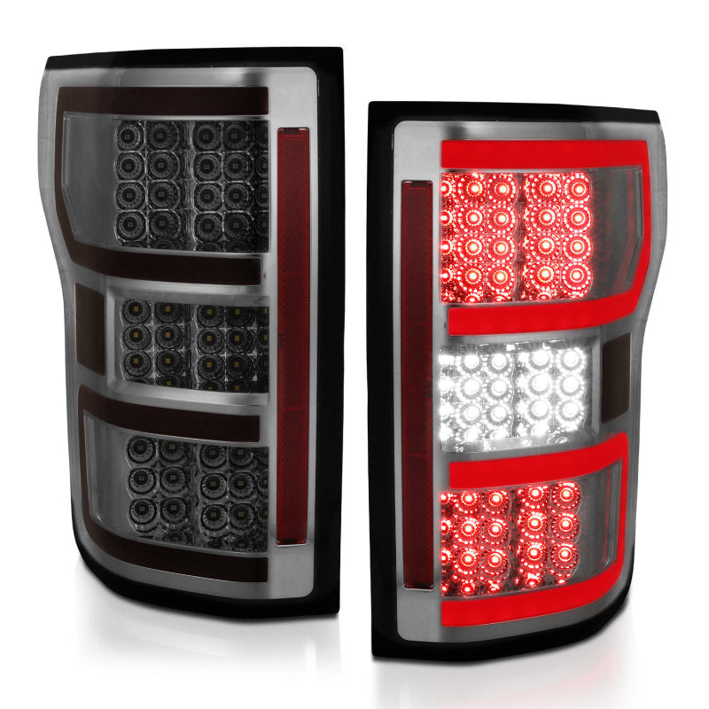 ANZO USA Ford F-150 Led Taillights Smoke; 2018-2017 - eliteracefab.com