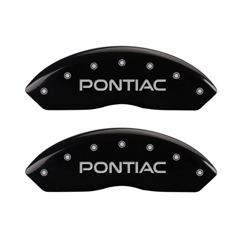 MGP 4 Caliper Covers Engraved Front Pontiac Rear Arrow Blk Finish Silver Char 2006 Pontiac Solstice MGP