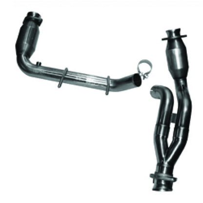 Kooks 09-10 Ford F-150/ Ford Raptor 5.4L 3V 2 1/2in x 2 1/2in OEM Exhaust GREEN Cat Y Pipe Kooks Headers