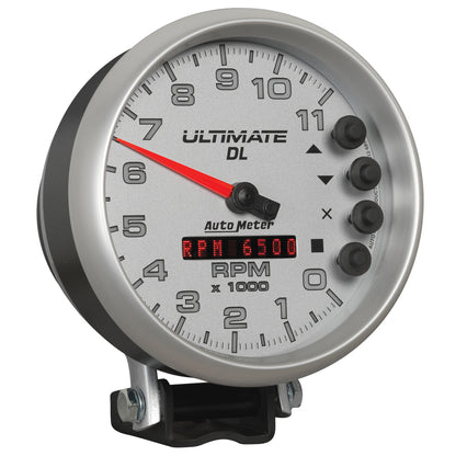 Autometer 5 inch Ultimate DL Playback Tachometer 11000 RPM - Silver 6895