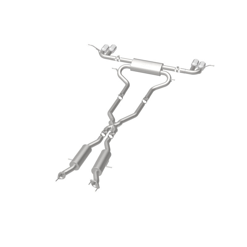 MagnaFlow Cat Back, SS, 2.5in, Quad Split Polish 4in tip 14-15 Jeep Grand Cherokee 3.6L/5.7L V6/V8 Magnaflow